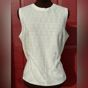 NWT BROOKS BROTHERS sXL cable knit sweater shell-great neutral layering piece